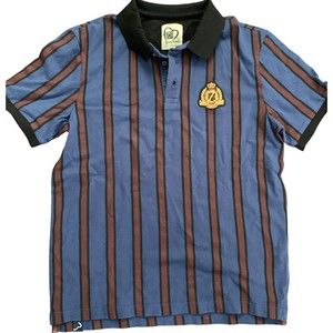 Being Human Men's Polo Shirt Striped Love Care Share 100% Cotton Logo Sz XL